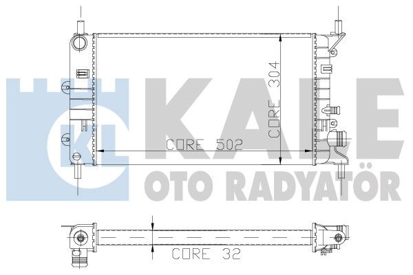 KALE OTO RADYATÖR Radiators, Motora dzesēšanas sistēma 103200